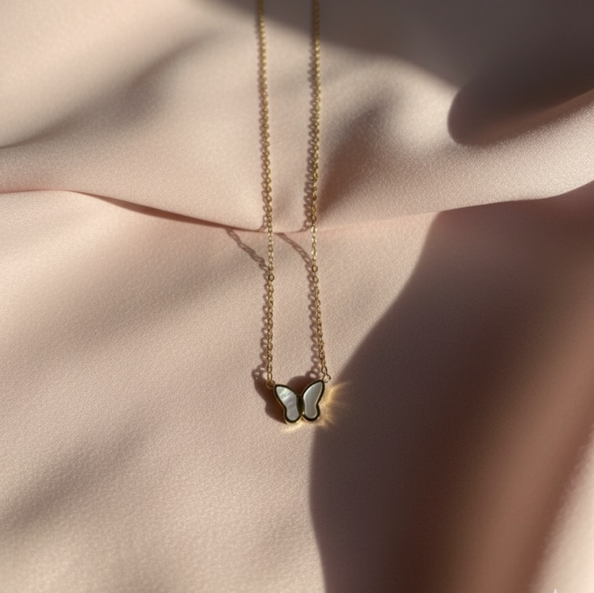 White Butterfly Pendant