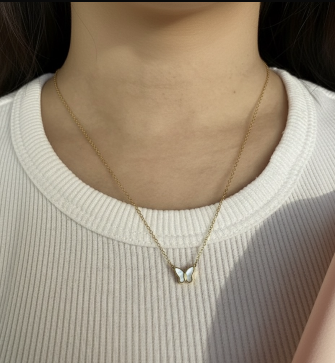White Butterfly Pendant